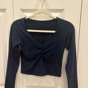 Brandy Melville Black Long Sleeve Crop top